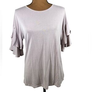 Lavender Field Ruffle Sleeve Blouse